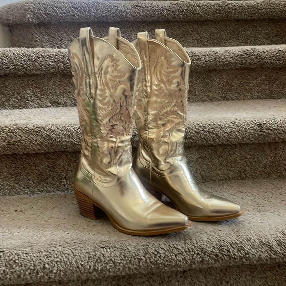 Gold Cowboy Boots